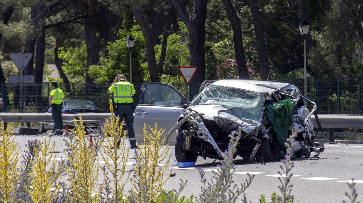 Accidente ocurrido el pasado verano en Sanchidrián (Ávila), en la N-VI, que se cobró la vida de una persona y hubo otros tres heridos