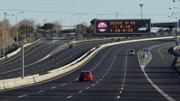 Las restricciones de velocidad en la M-30 continuarán mañana por sexto día consecutivo