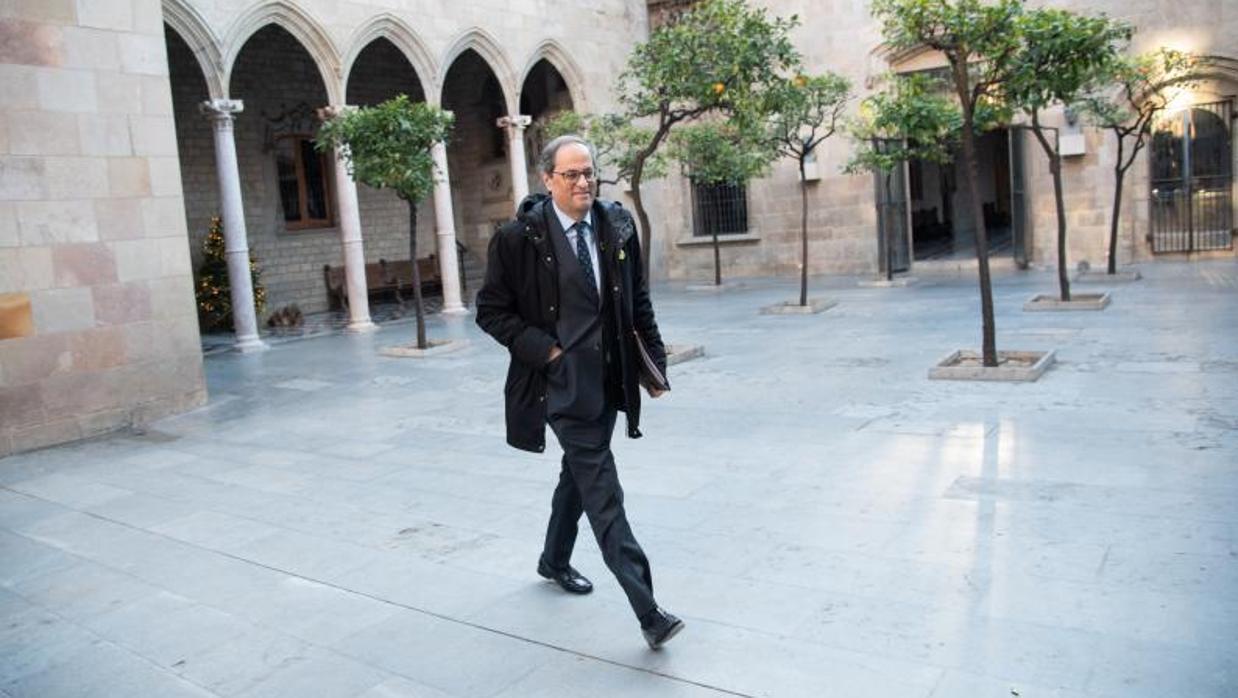 Torra, el pasado martes, antes de presidir el Consejo Ejecutivo de la Generalitat