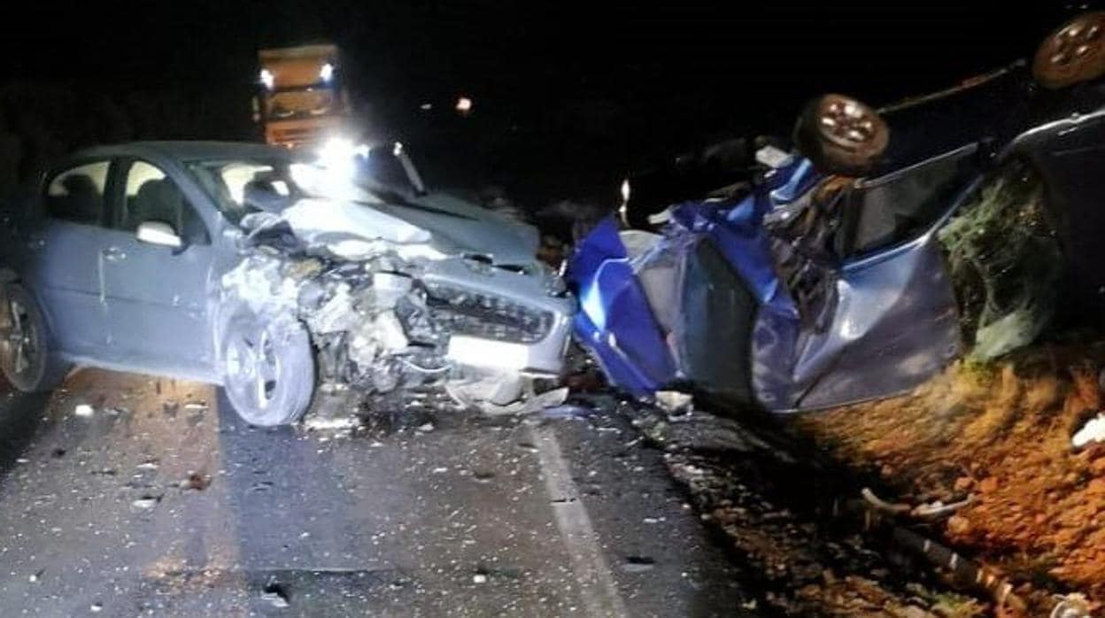 Accidente en la carretera de Torrenueva a Valdepeñas, donde tuvo lugar el accidente
