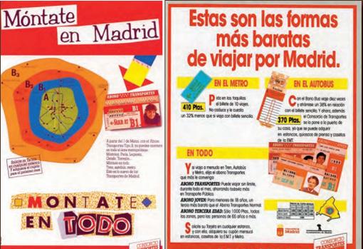 Promoción del abono transporte en 1988