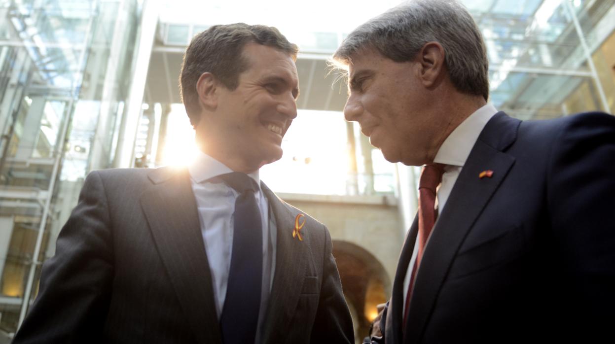 Pablo Casado y Ángel Garrido