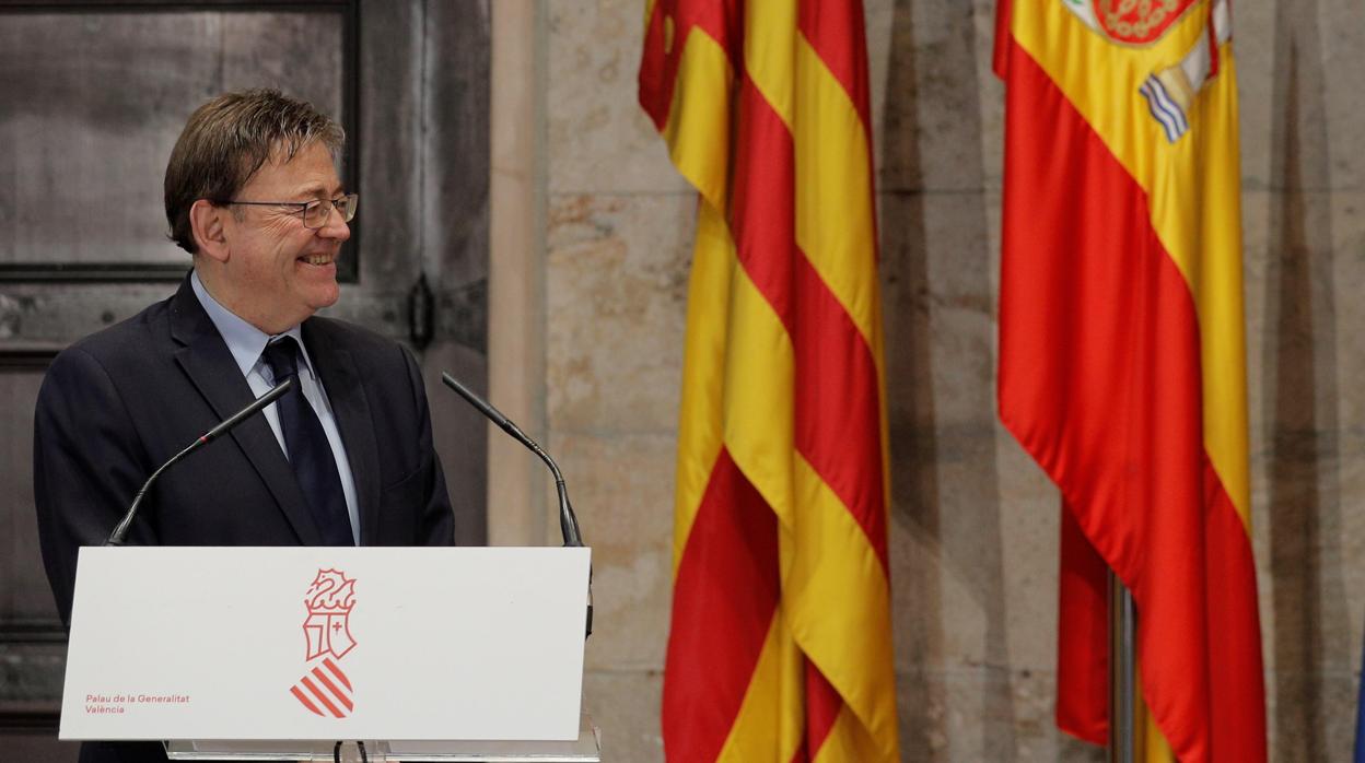 Ximo Puig, este lunes en el Palau de la Generalitat