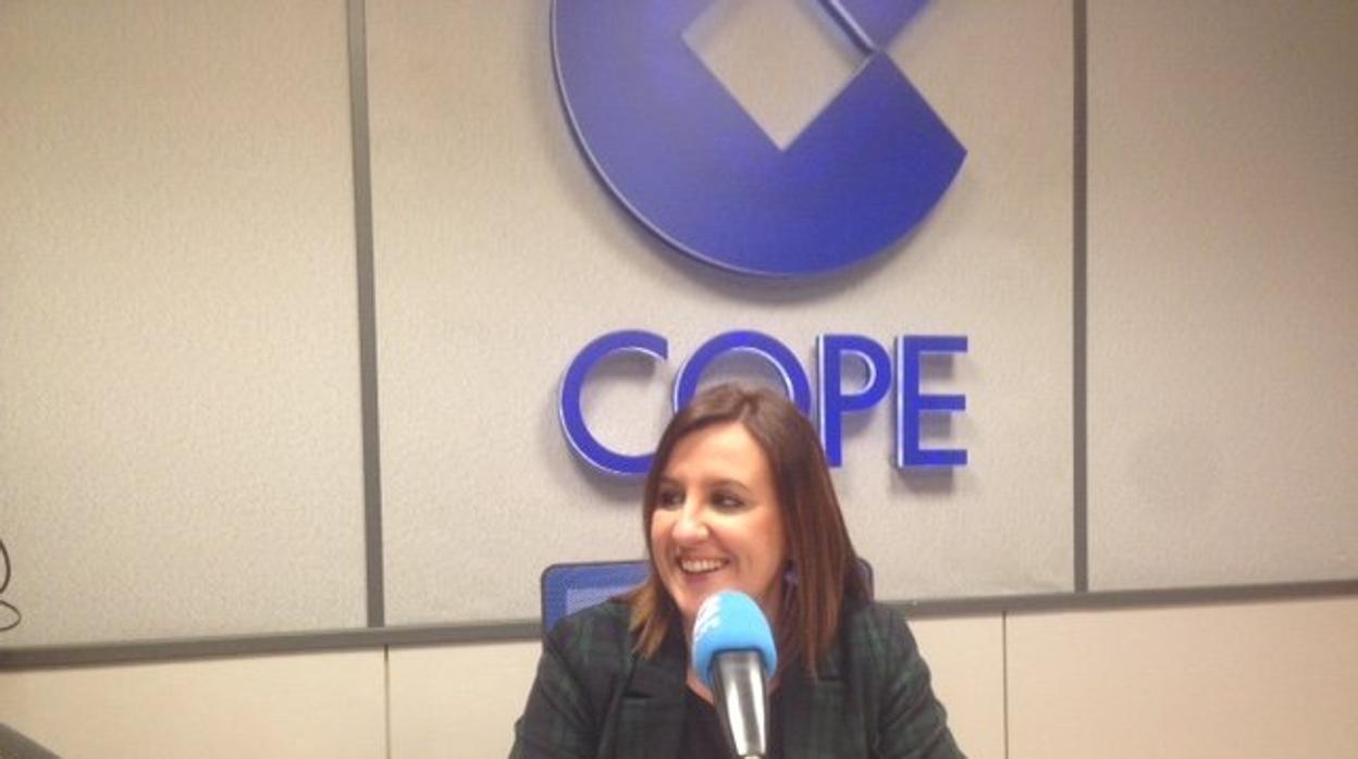 Imagen de María José Catalá durante la entrevista en Cope Valencia