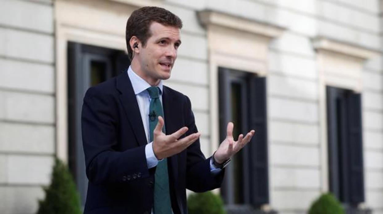 El presidente del PP, Pablo Casado