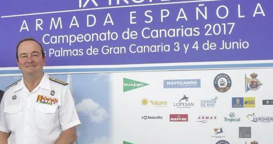 El almirante comandante del Mando Naval de Canarias, Juan Luis Sobrino