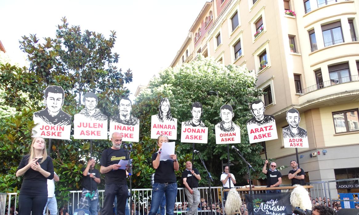 Manifestación a favor de los agresores de Alsasua el pasado mes de junio