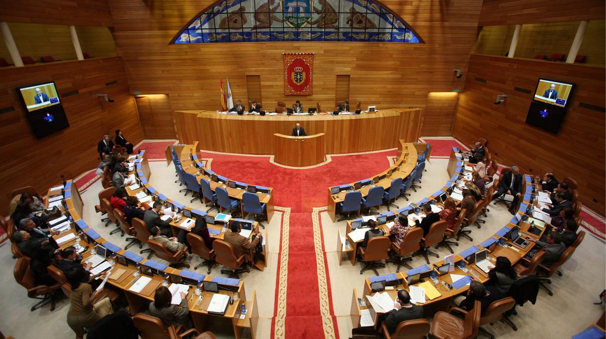 Vista del Parlamento de Galicia, en Santiago de Compostela