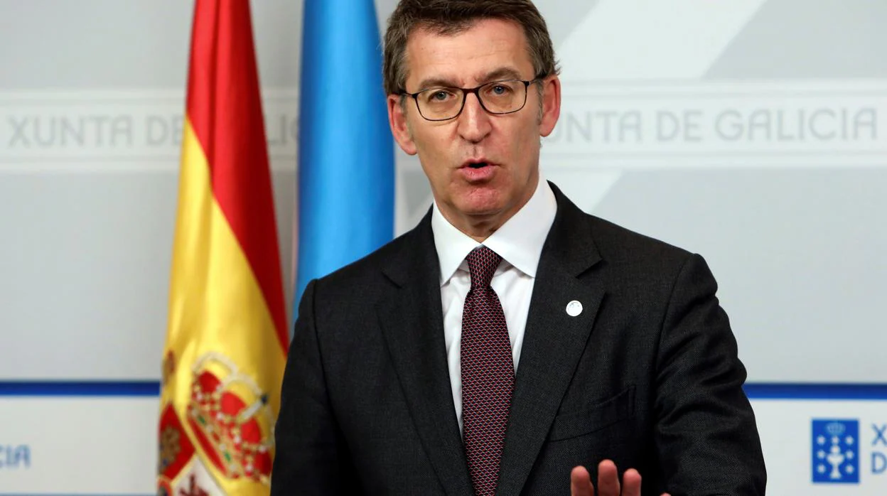 Alberto Núñez Feijóo, en la rueda de prensa posterior a la reunión del Consello de la Xunta