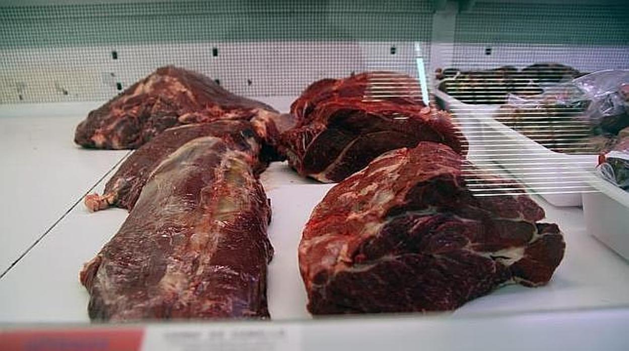 Imagen de archivo de un lote de carne de caballo