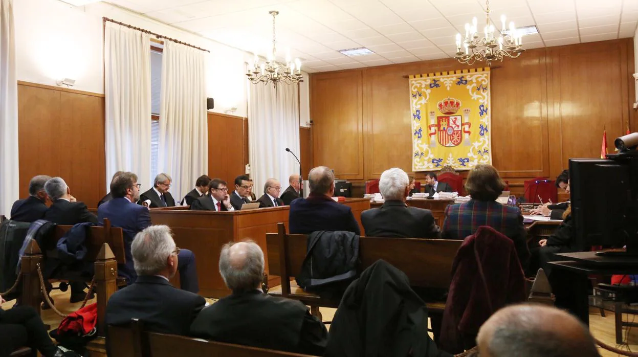 Primera jornada del juicio del caso de las prejubilaciones de Caja Segovia, el pasado martes
