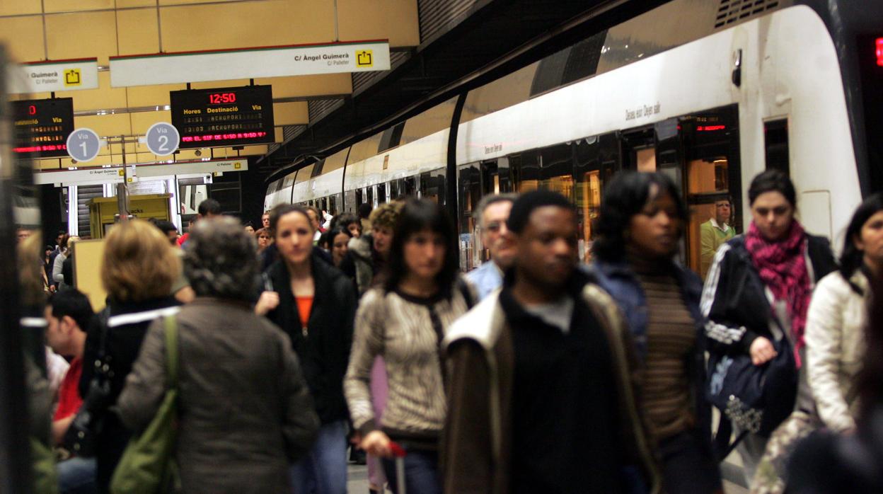 Imagen de archivo de una huelga del Metro de Valencia