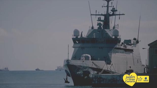 Coalición Canaria usa un buque de la Armada en un vídeo electoral
