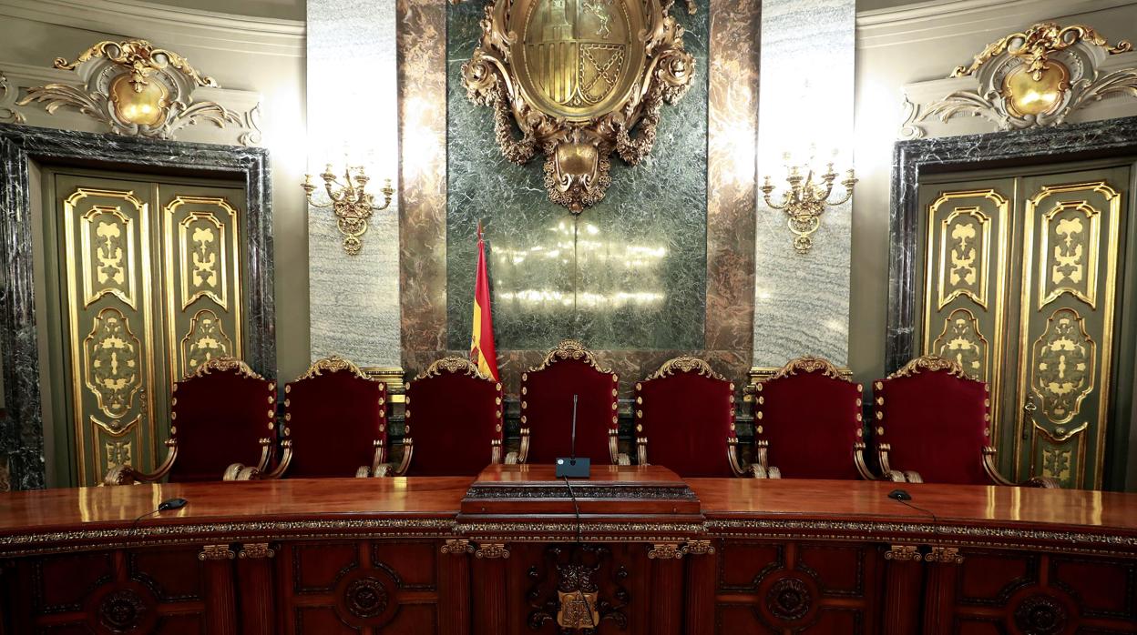 La presidencia de la Sala Penal del Tribunal Supremo en la que tendrá lugar el juicio del procés, el 12 de febrero