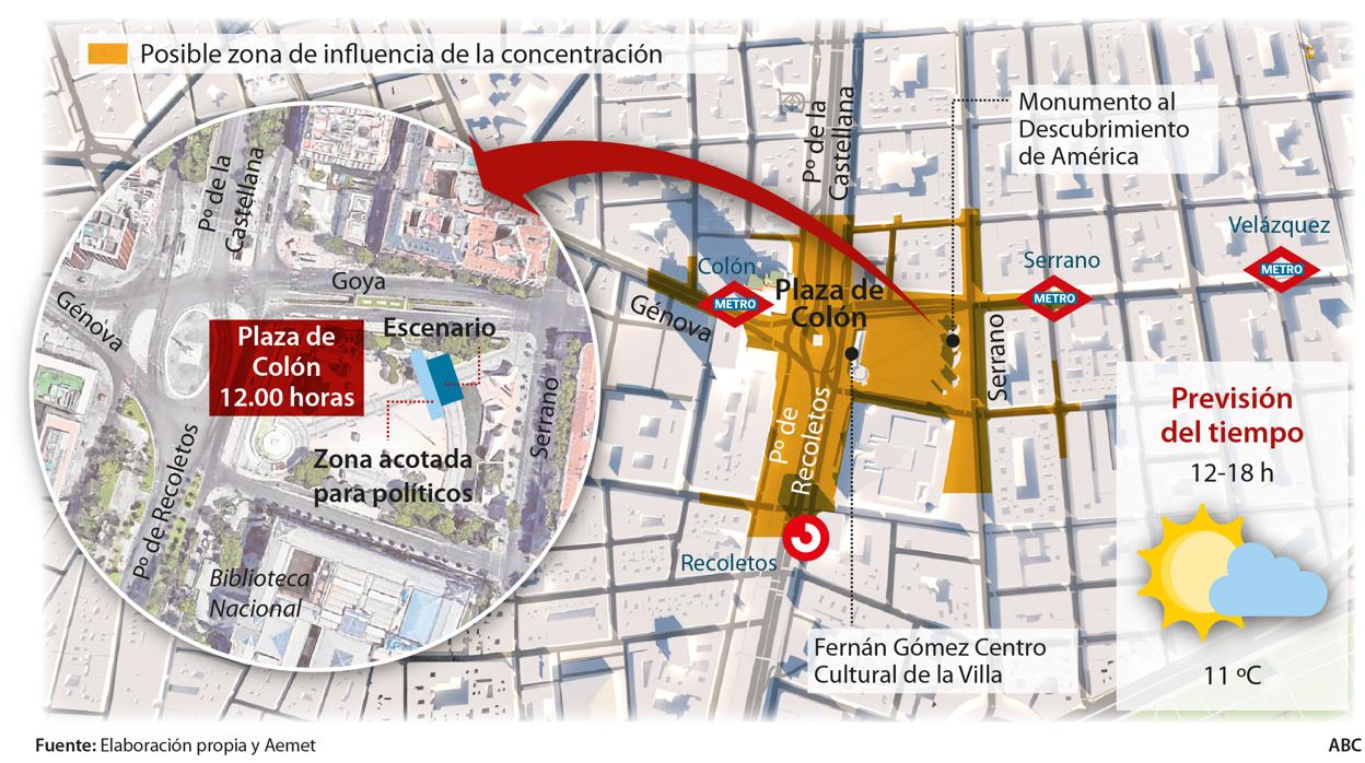 Horario, recorrido y duración: todo lo que debes saber de la manifestación por España