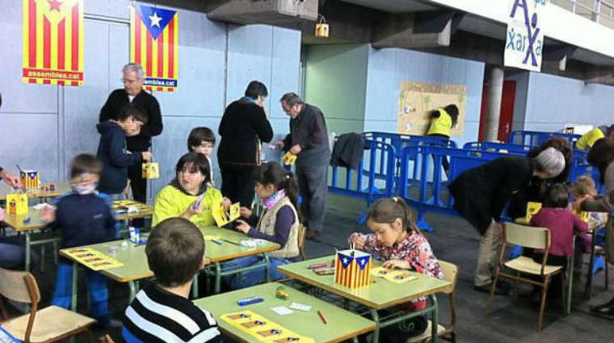 Un acto independentista en un colegio catalán