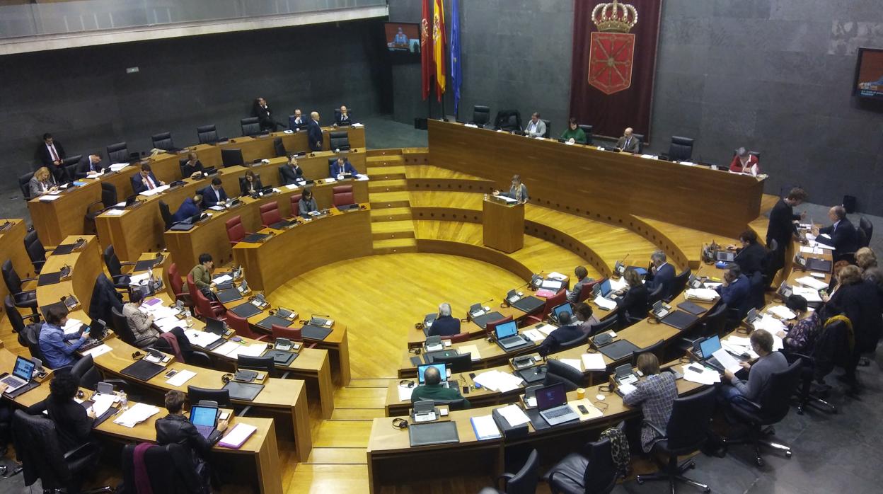 El Parlamento de Navarra durante el debate de hoy