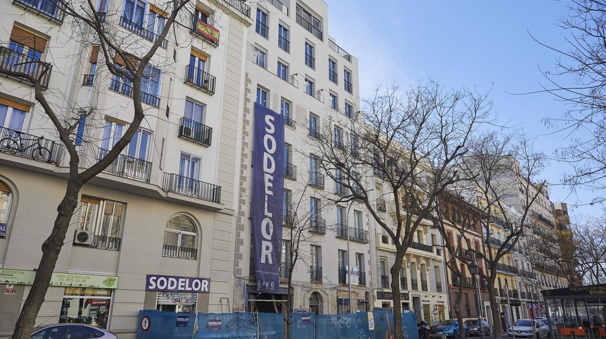 Edificio en obras, en la calle de Sainz de Baranda, 14