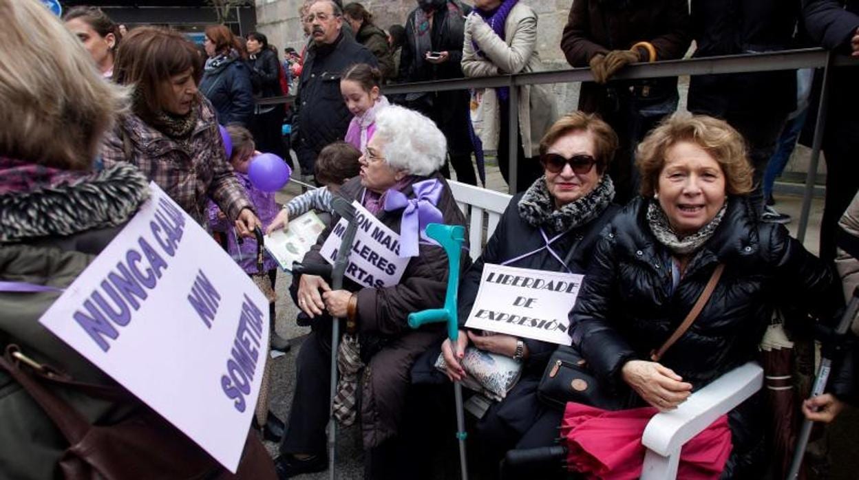 Mujeres en la manifestación de Vigo el pasado 8 de marzo