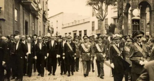Franco en la ciudad de Las Palmas en 1950