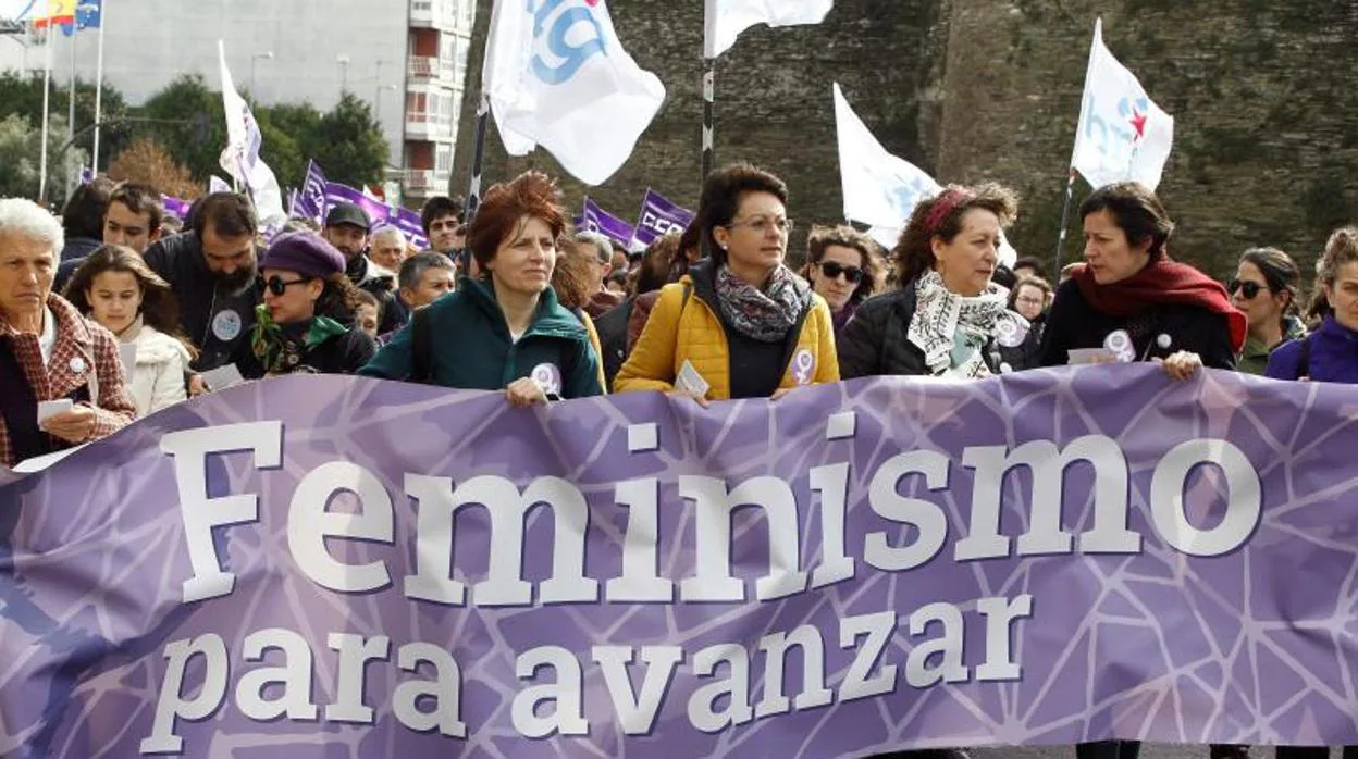 Manifestación celebrada este fin de semana en Lugo, previa a la huelga del 8M