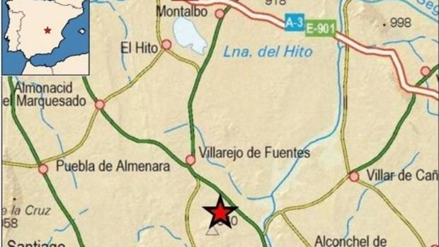 Se registra un terremoto de magnitud 2,7 cerca del futuro ATC de Villar de Cañas