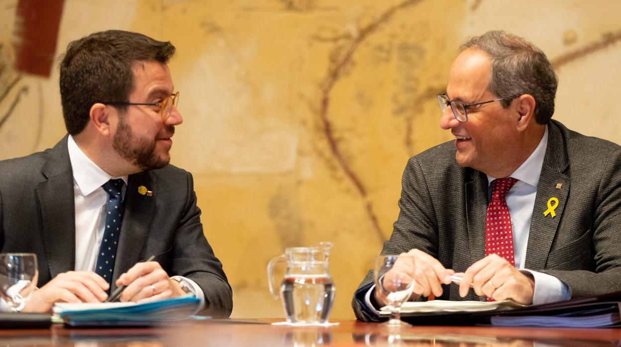 Quim Torra y su vicepresidente, Pere Aragonès