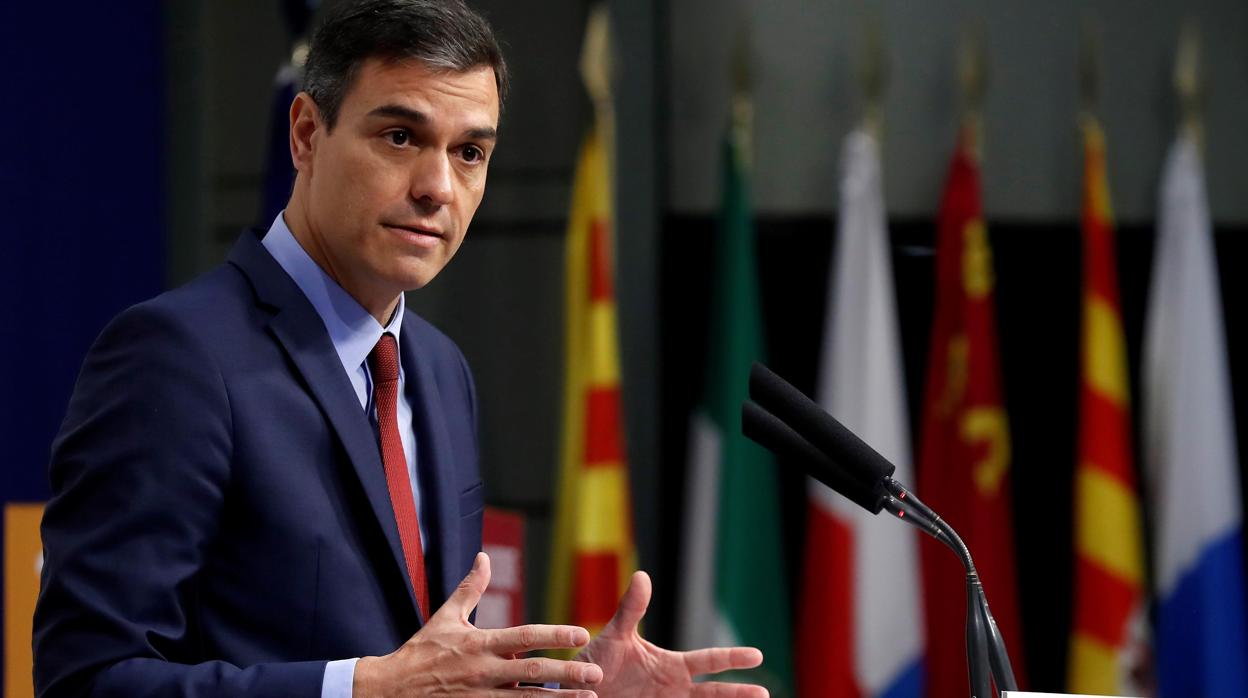 Pedro Sánchez, presidente del Gobierno, durante una intervención el pasado martes