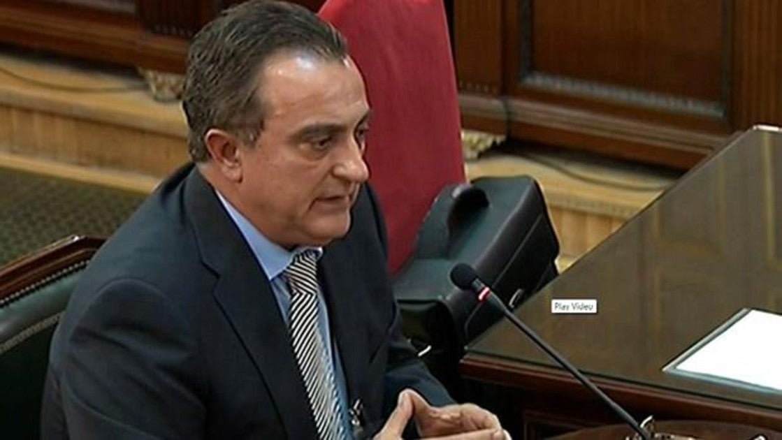 Manel Castellví, jefe de Información de los Mossos, durante el juicio