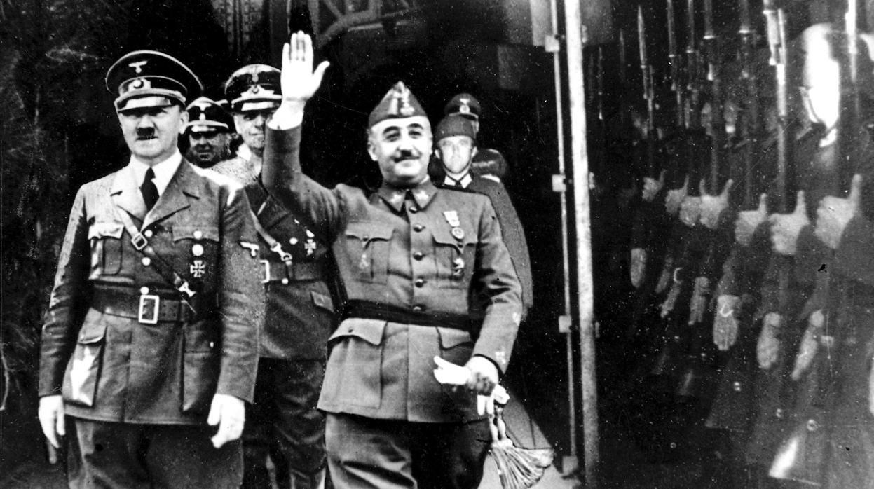 Franco junto a Hitler en Hendaya en 1940