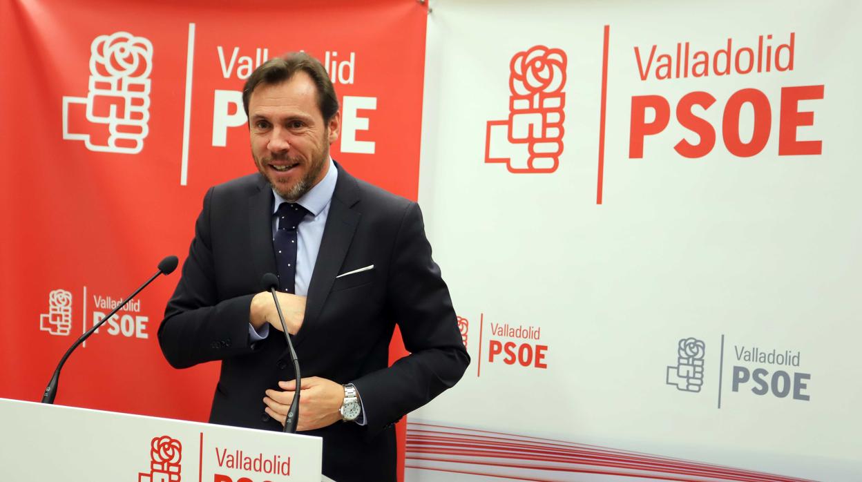 Óscar Puente, en la sede del PSOE en Valladolid