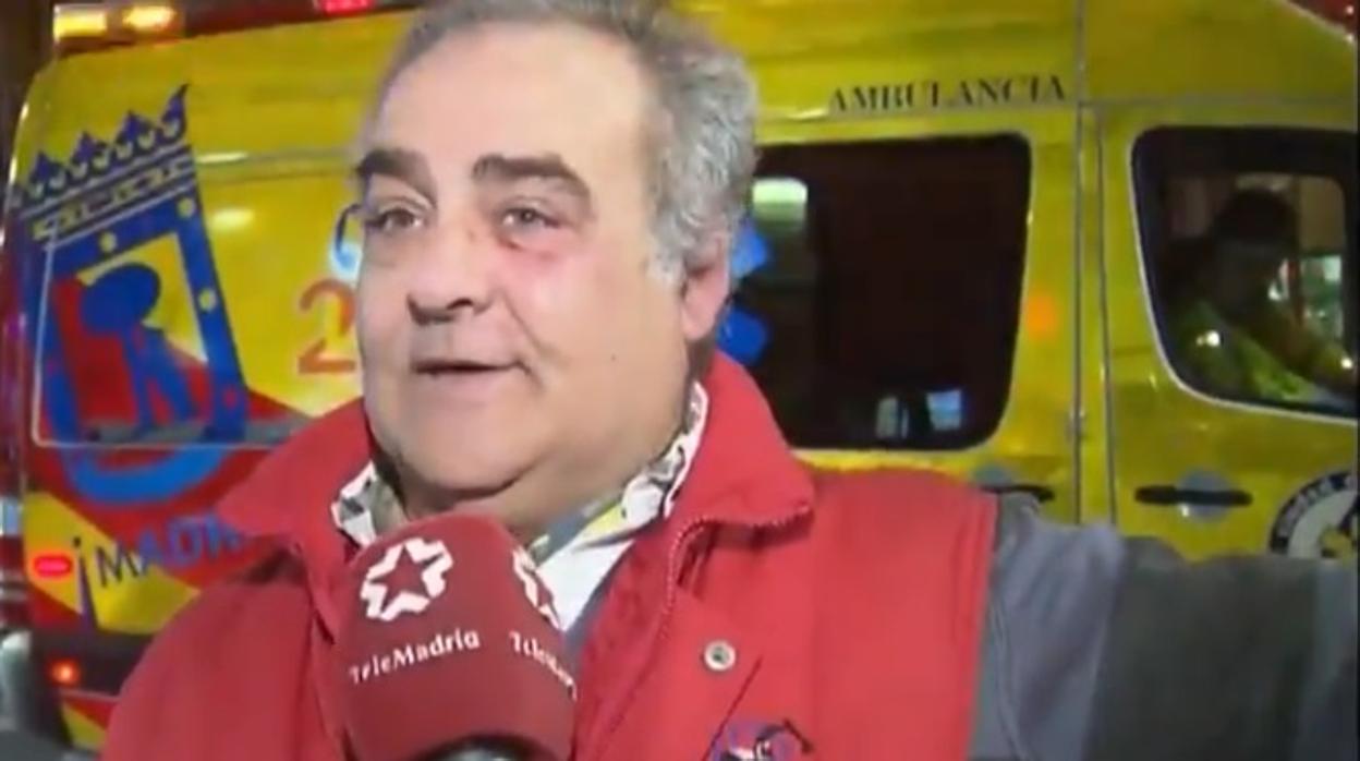 El taxista con el ojo morado tras la agresión