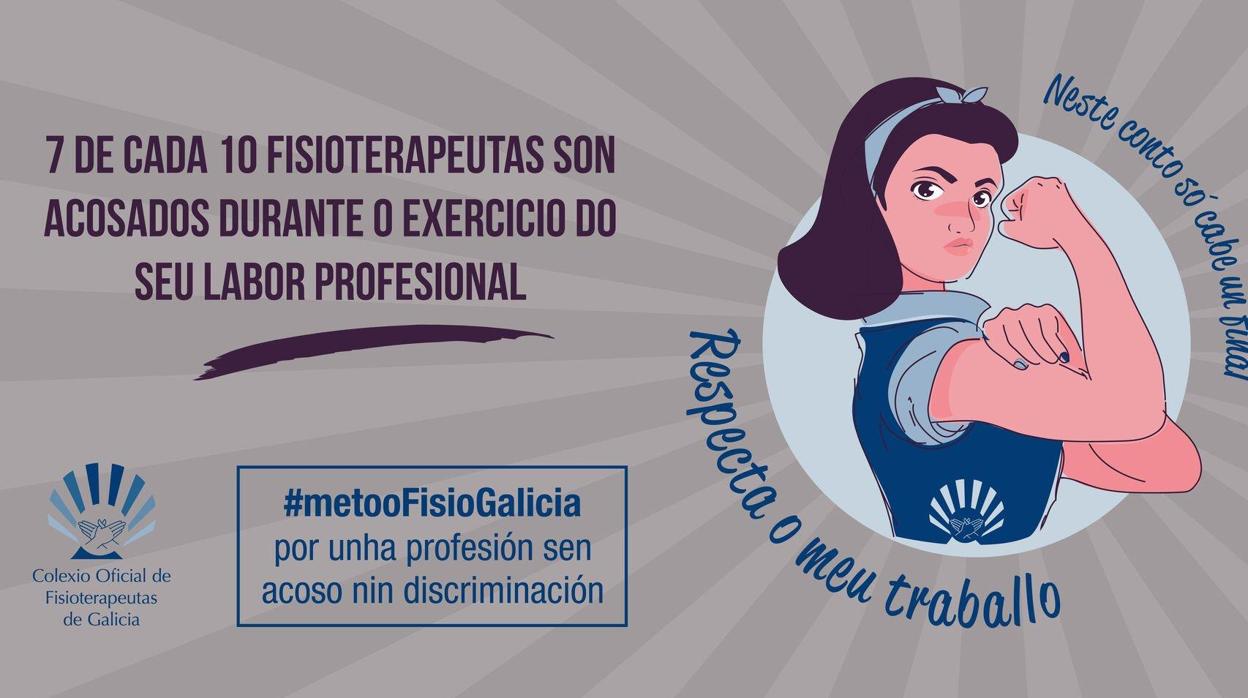 Cartel de la campaña lanzada por el Colegio Oficial de Fisioterapeutas de Galicia