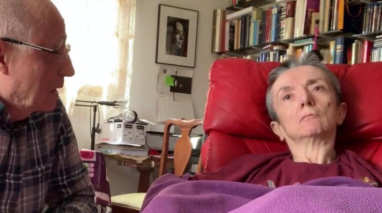 Ángel, con su mujer, María Isabel, antes de morir