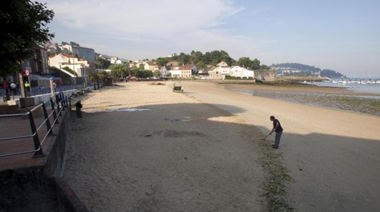 La playa donde tuvieron lugar los hechos, Arealonga, en Chapela (Redondela)