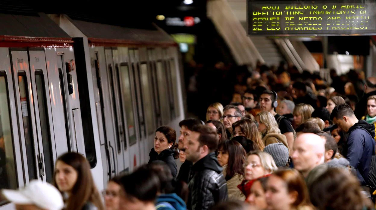 El Metro en la jornada de huelga de este lunes
