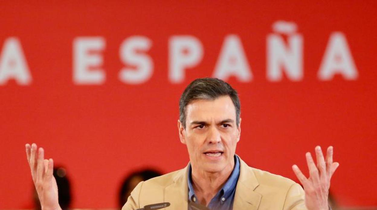 Pedro Sánchez, en su acto de ayer en Zaragoza