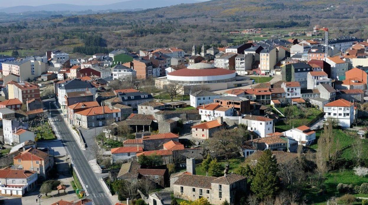 Vista aérea de Monterroso (Lugo)