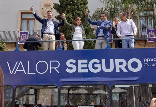 Imagen de un acto de campaña celebrado por el PP en Gandía