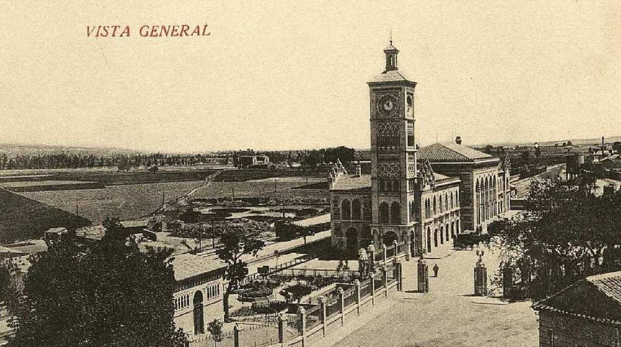 Vista general de la Estación. Archivo Municipal de Toledo. Fototipia Castañeira, Alvarez y Levenfeld, (ca. 1920