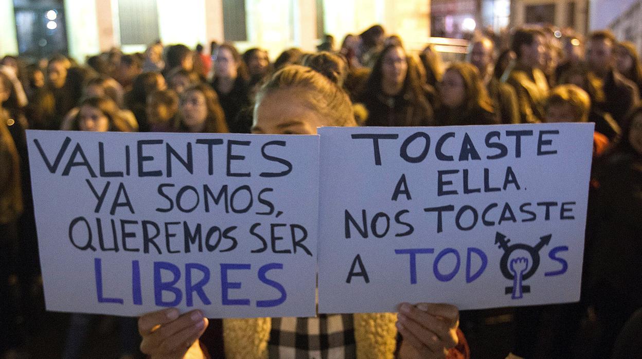 Manifestación por la agresión sexual producida en Collado Villalba el pasado octubre