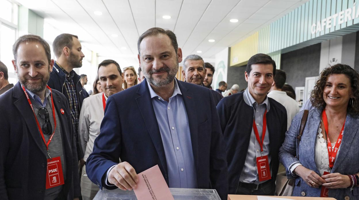 Imagen de José Luis Ábalos tomada este domingo en Valencia