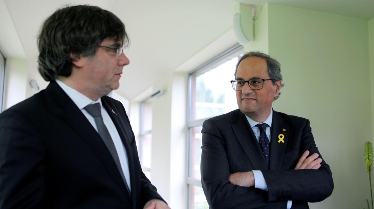 Torra ha visitado este jueves a Puigdemont en Waterloo