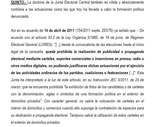 Extracto del argumentario del recurso del PSOE