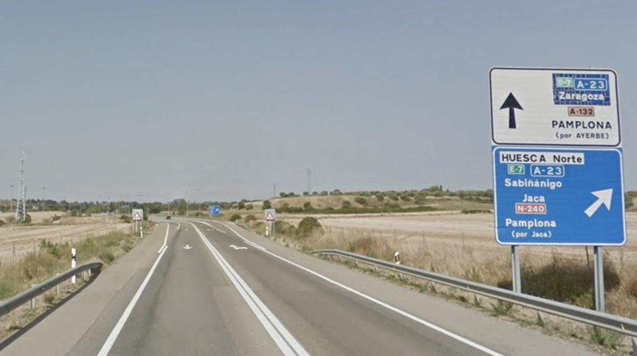 Muere una joven de Binéfar en un choque frontal en la N-240, a la altura de Huesca