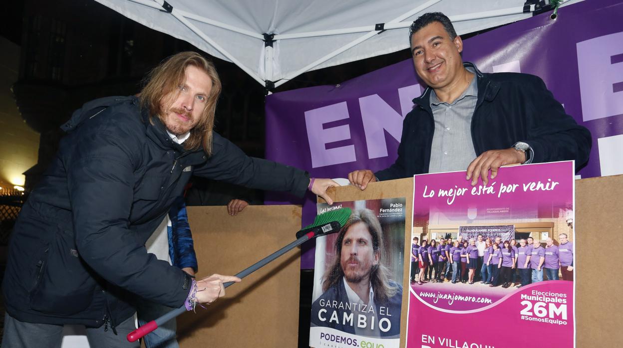 El candidato de Podemos a la Presidencia de la Junta de Castilla y León, Pablo Fernández, arranca en León la camapaña