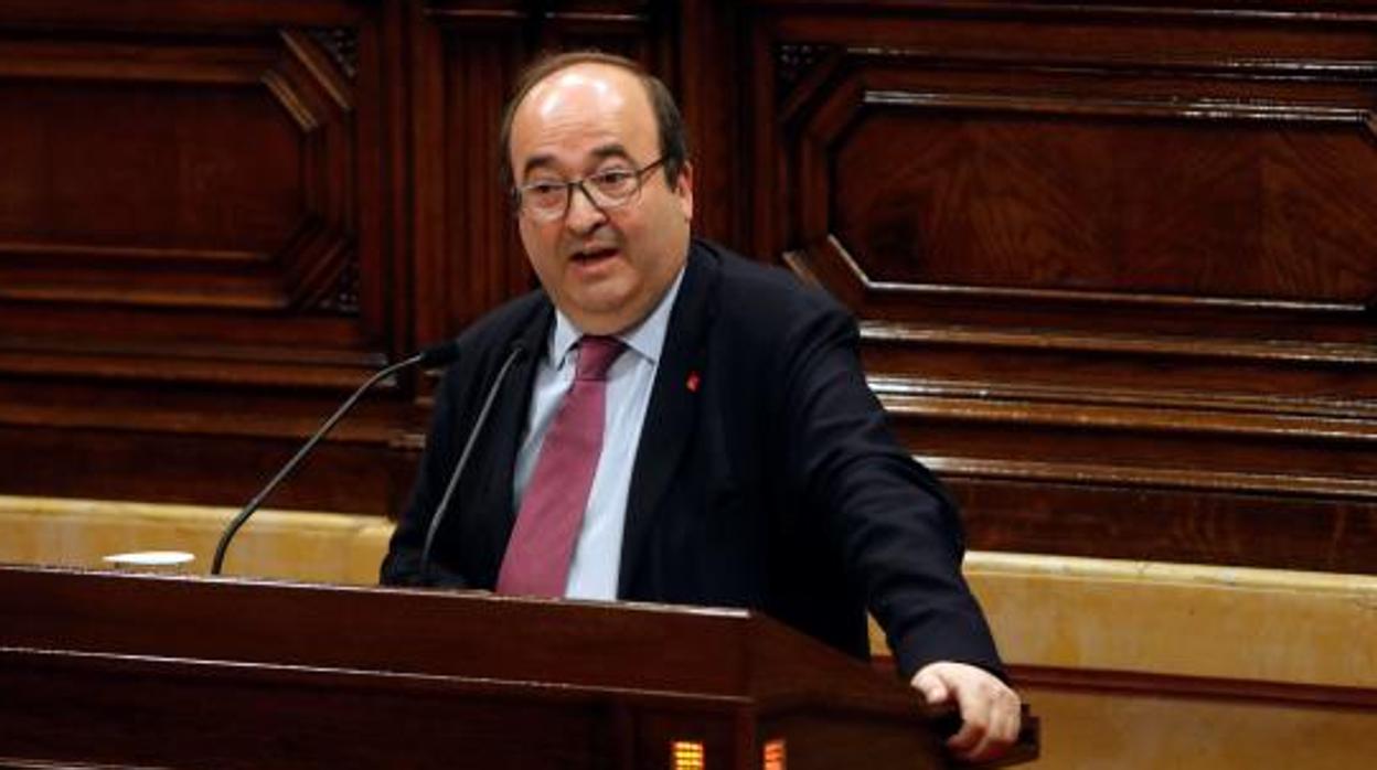 Miquel Iceta, hoy, en el Parlamento de Cataluña