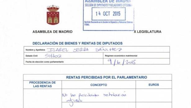 Isa Serra, que rechaza la «caridad» de Amancio Ortega, no tenía sueldo antes de ser diputada