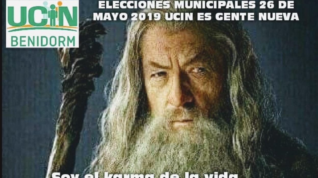 Cartel electoral de UCIN Benidorm