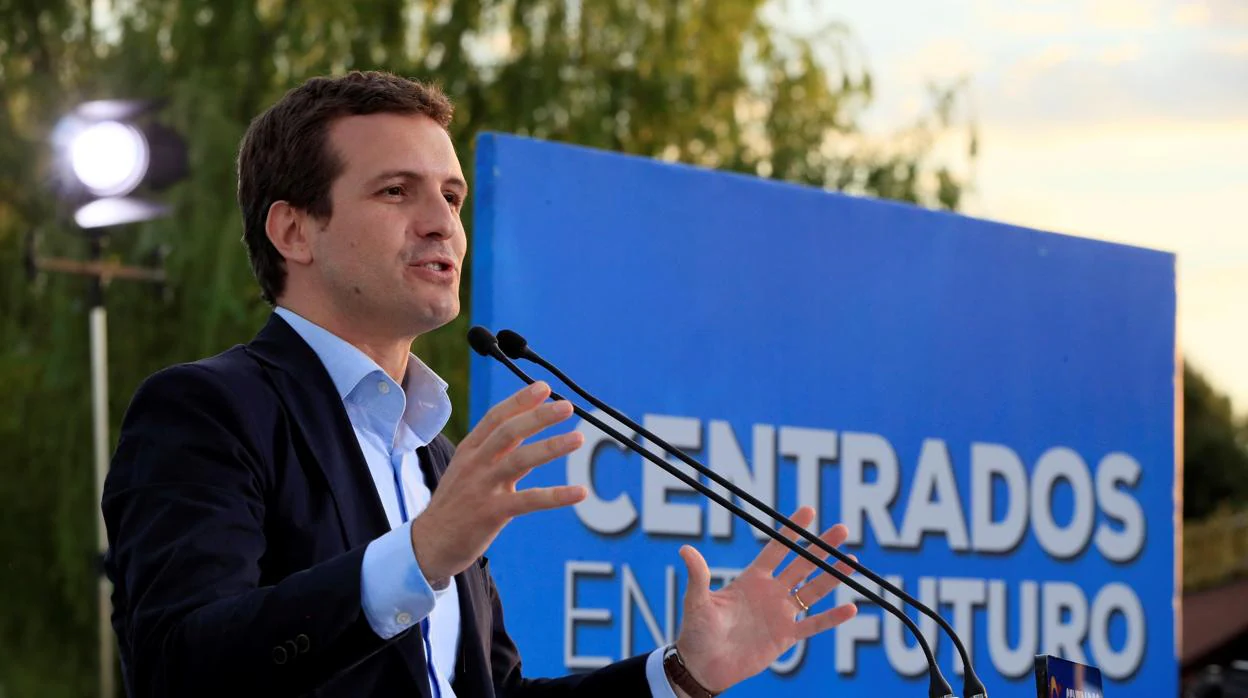 Pablo Casado, durante la campaña electoral